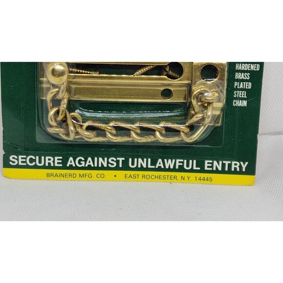Vintgage NOS Home Protection Solid Brass Door Guard U.S.A Made - Picture 2 of 8